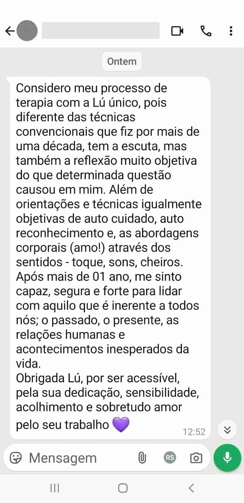 Depoimento Paciente 01